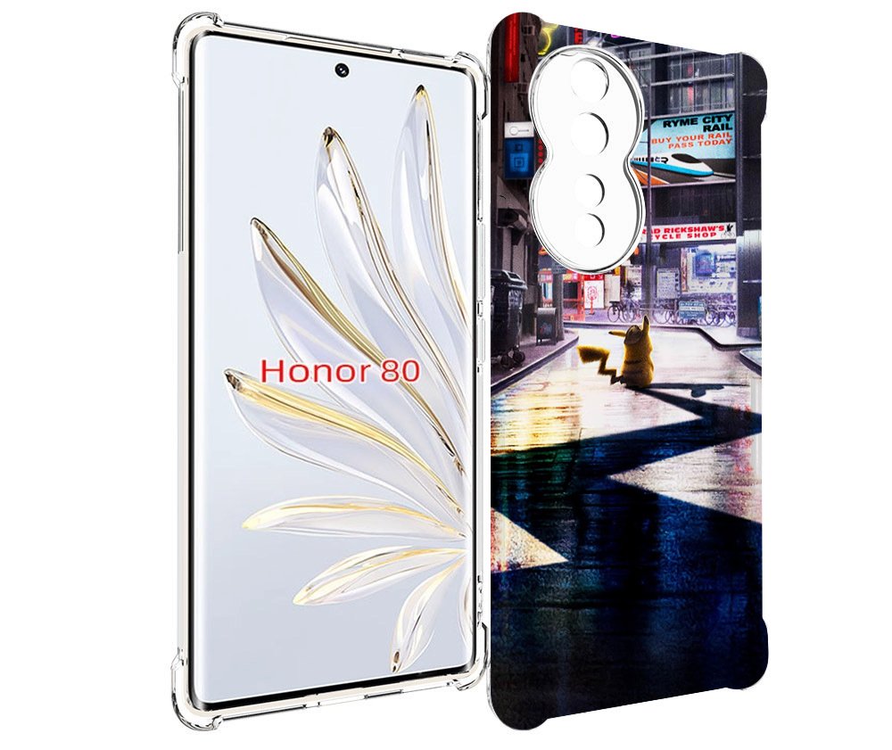 

Чехол MyPads Пикачу-в-городе для Honor 80, Прозрачный, Tocco