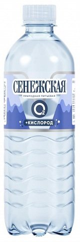 Вода минеральная Сенежская, с кислородом О2, газированная, ПЭТ 0.5 л