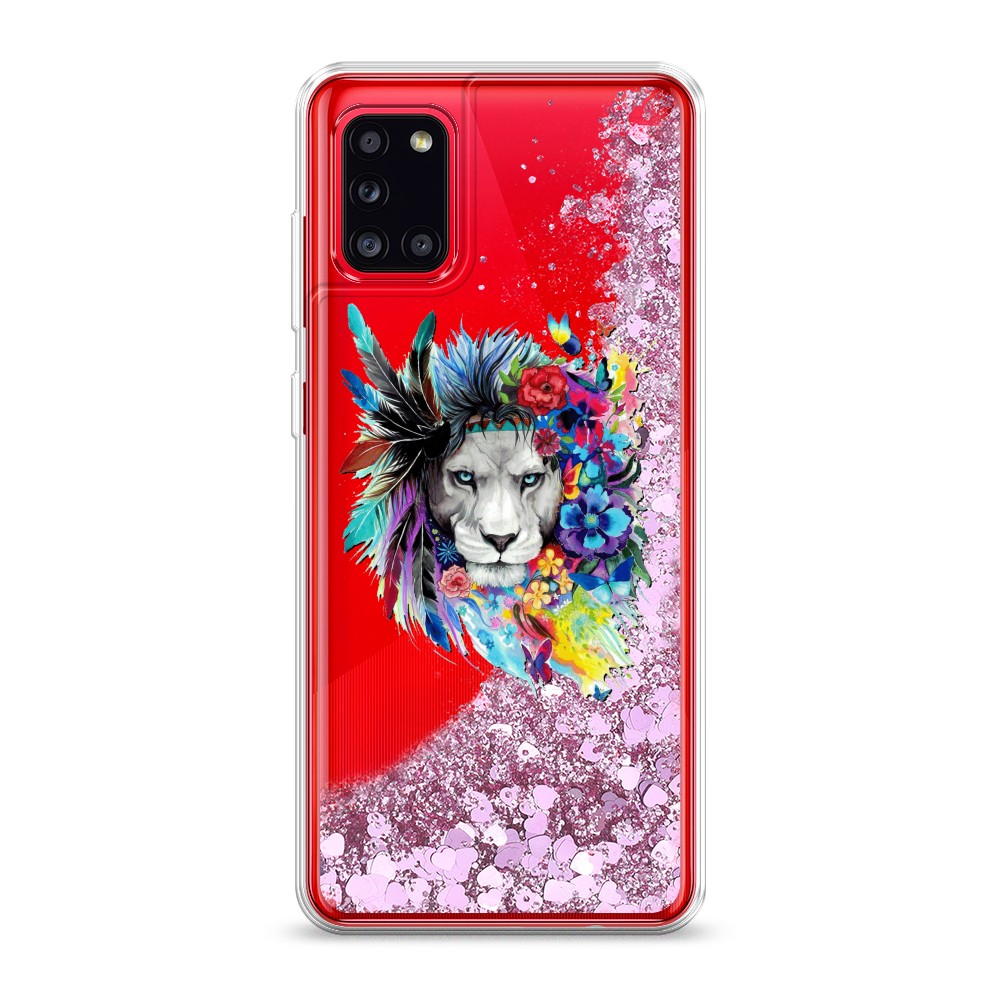 

Жидкий чехол с блестками "Гавайский лев" на Samsung Galaxy A31