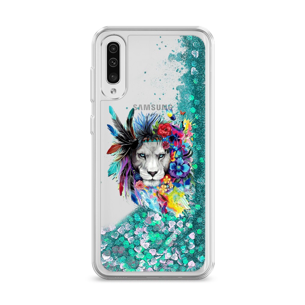 

Жидкий чехол с блестками "Гавайский лев" на Samsung Galaxy A30s, 28895-1