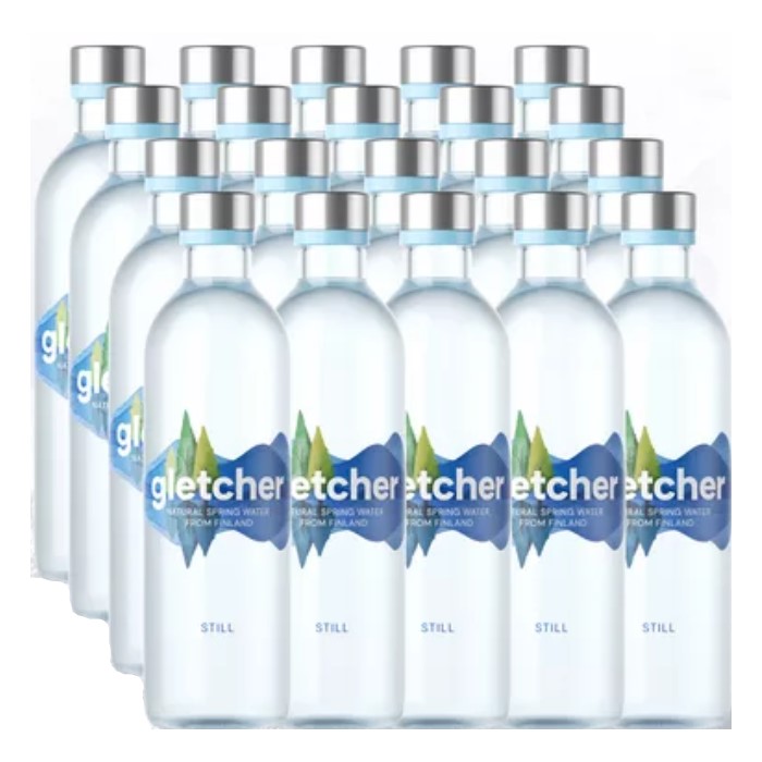 Вода природная питьевая Gletcher негазированная стекло 0,33 л 20 шт.