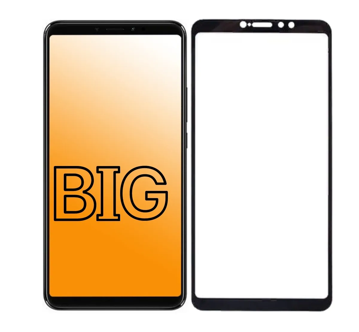 

Защитное стекло для Xiaomi Mi Max 3 с черной рамкой, Mi Max 3
