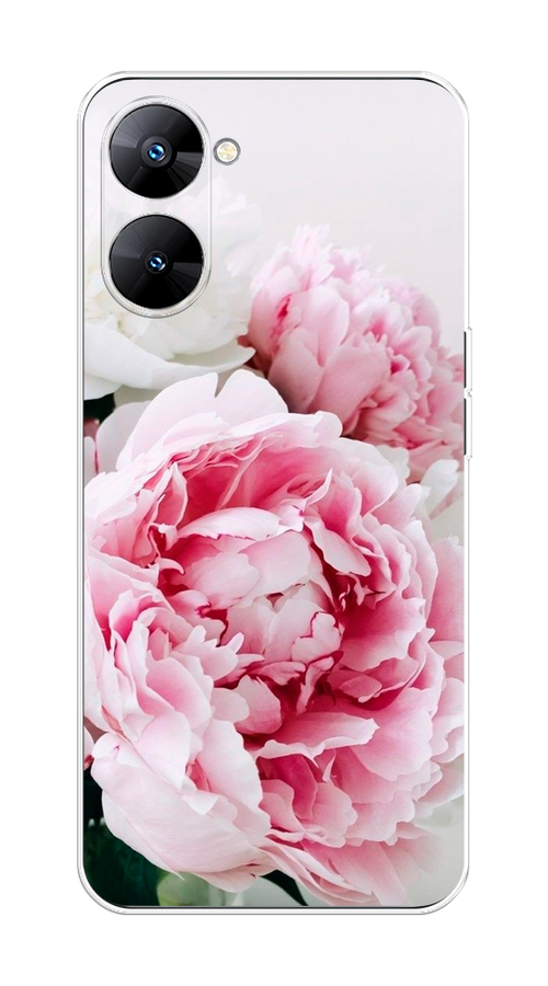 

Чехол на Realme V30 5G/V30T 5G "Розовые и белые пионы", Розовый;белый, 2513450-2