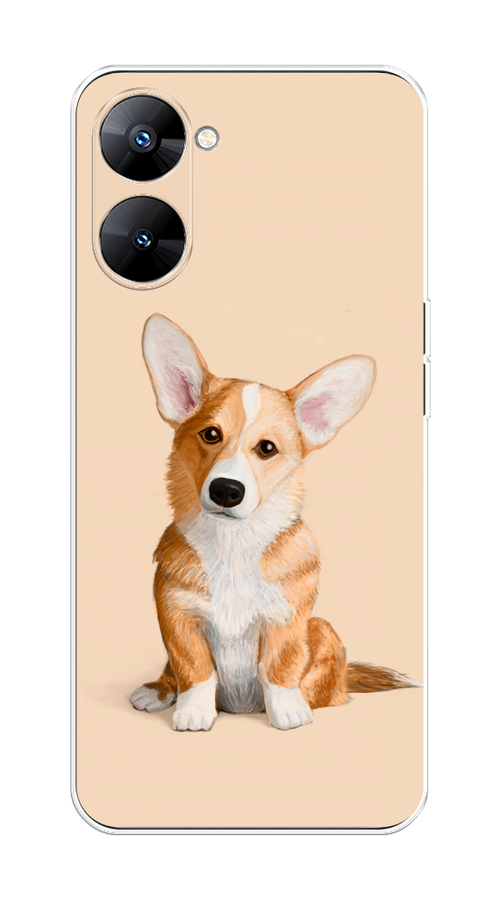 

Чехол на Realme V30 5G/V30T 5G "Грустный Корги", Коричневый;бежевый, 2513450-1