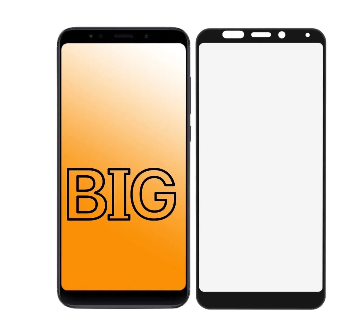 

Защитное стекло для Xiaomi Redmi 5 Plus с черной рамкой, Redmi 5 Plus
