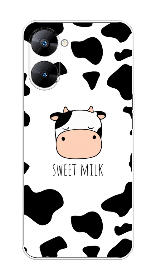 

Чехол на Realme V30 5G/V30T 5G "Sweet milk", Розовый;белый;черный, 2513450-1