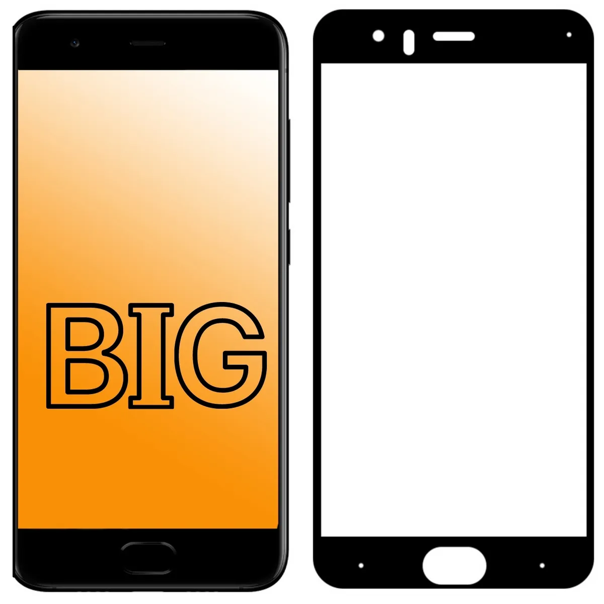 

Защитное стекло для Xiaomi Mi 6 с черной рамкой, Mi 6