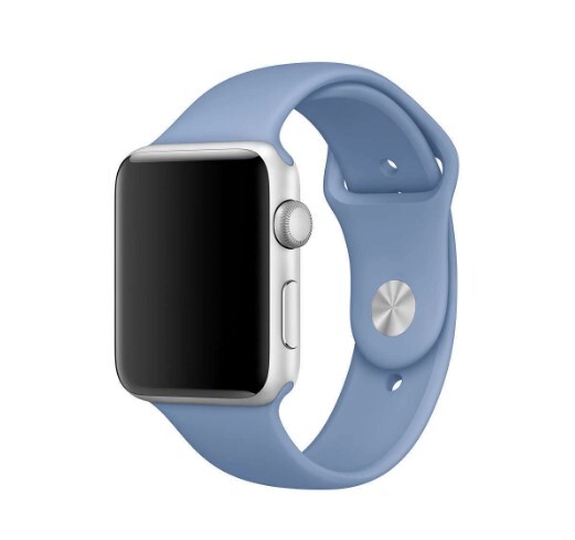 

Ремешок силиконовый для Apple Watch 42/44мм (24), лазурный, на кнопке