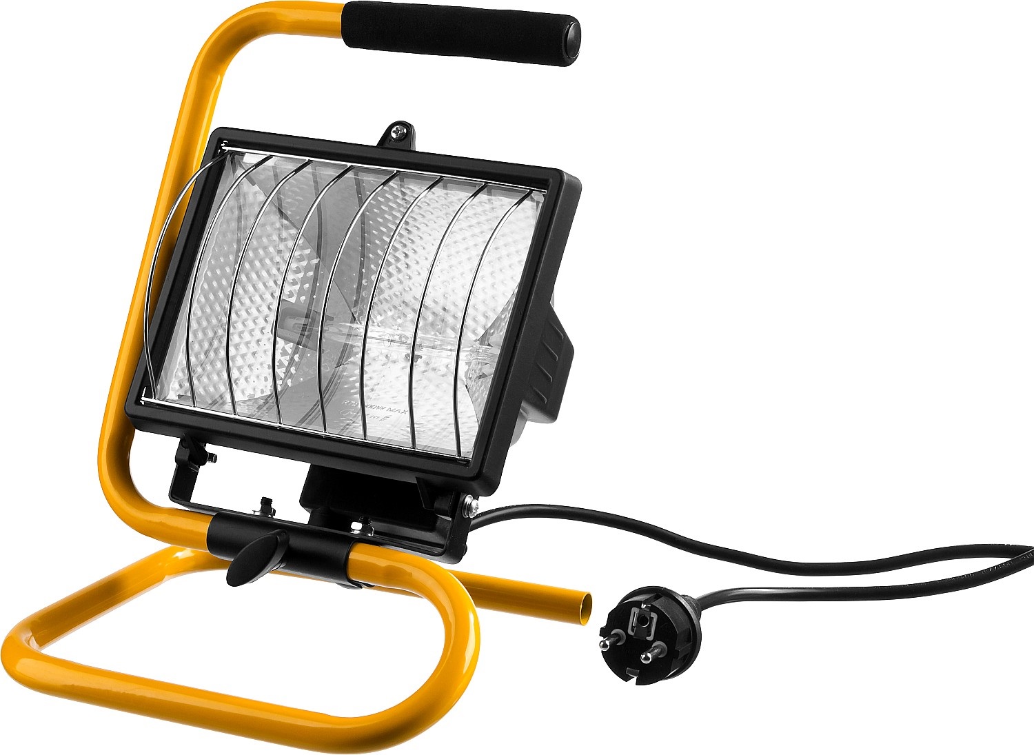 фото Прожектор stayer maxlight 500вт галогенный, переносной с подставкой, черный