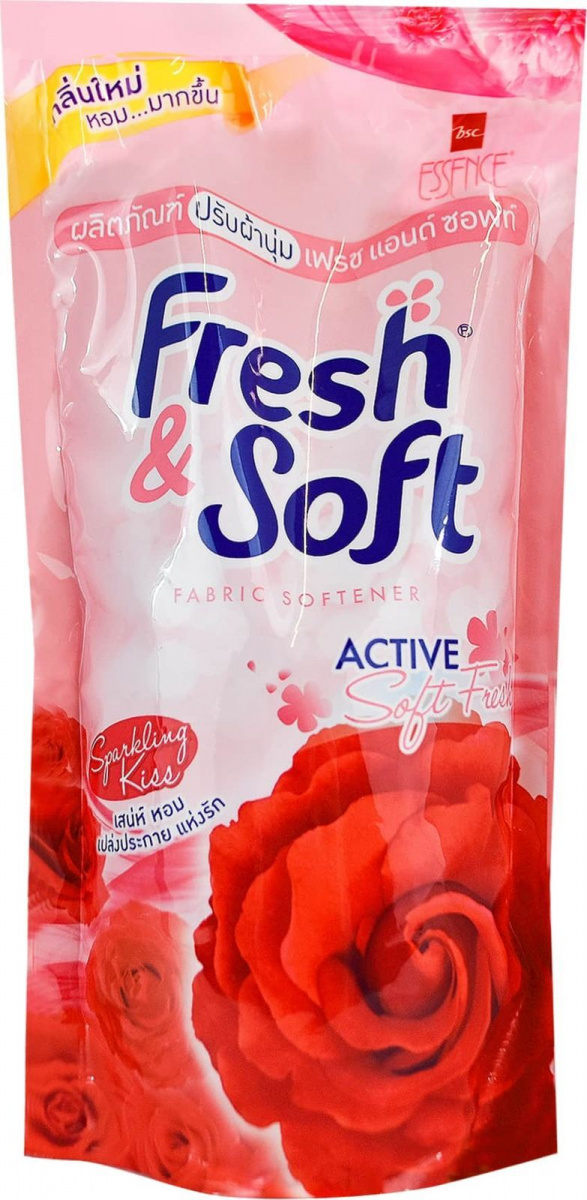 Fresh soft. Lion "Essence Fresh & Soft" кондиционер для белья 600мл "Red Rose" (м.у.) /24шт/ Таиланд. Кондиционер д/белья Лион Эссенс Фреш & софт 600мл. Lion "Essence Fresh & Soft" кондиционер для белья 600мл "Red Rose" (sparkling Kiss) (мяг.уп.). Fresh Soft кондиционер для белья парфюмированный.