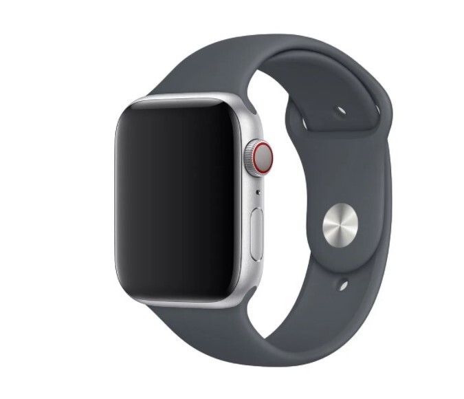 

Ремешок силиконовый для Apple Watch 38/40мм (15), угольный, на кнопке