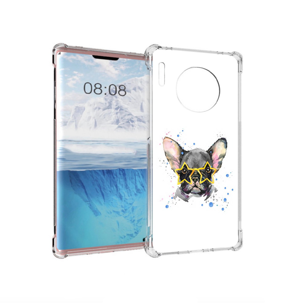 

Чехол MyPads Tocco для Huawei Mate 30 Pro буля в очках, Прозрачный, Tocco