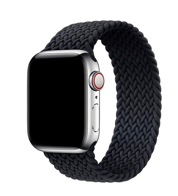 

Ремешок-браслет нейлоновый для Apple Watch 38/40мм (3), угольно-черный, S(128mm)