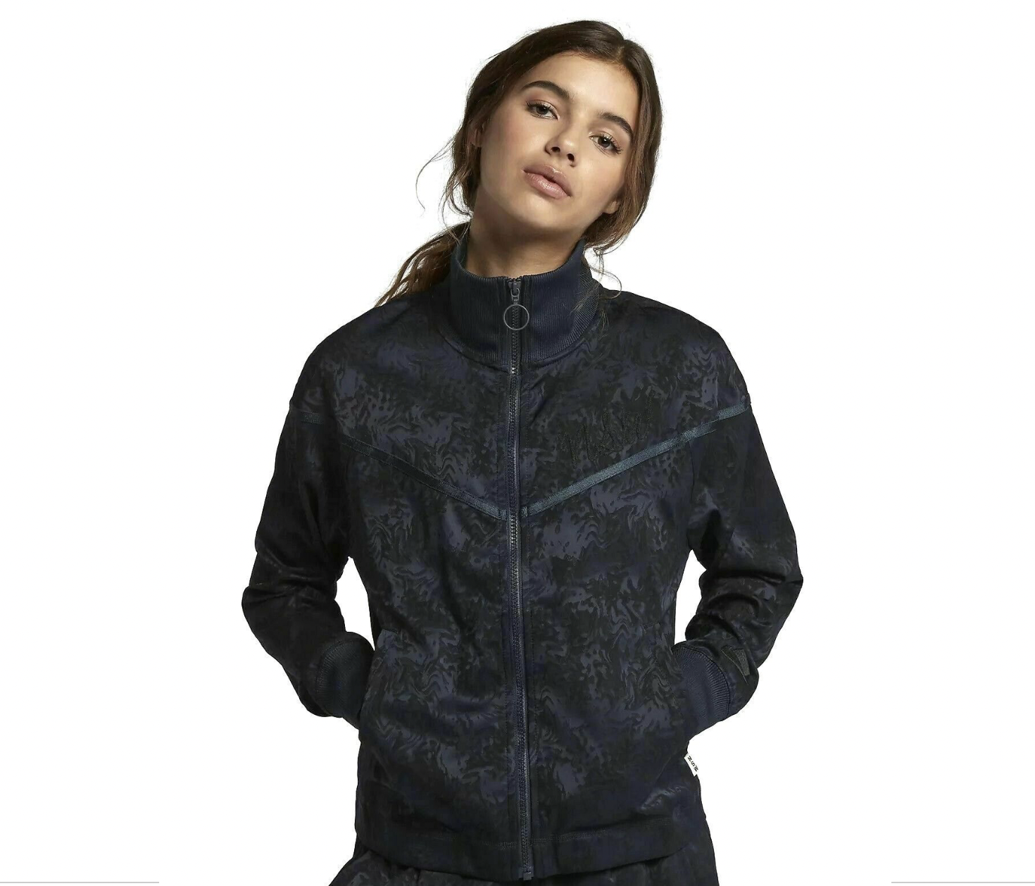 

Толстовка женская Nike Track Jacket Jacquard синяя XS, Синий, Track Jacket Jacquard