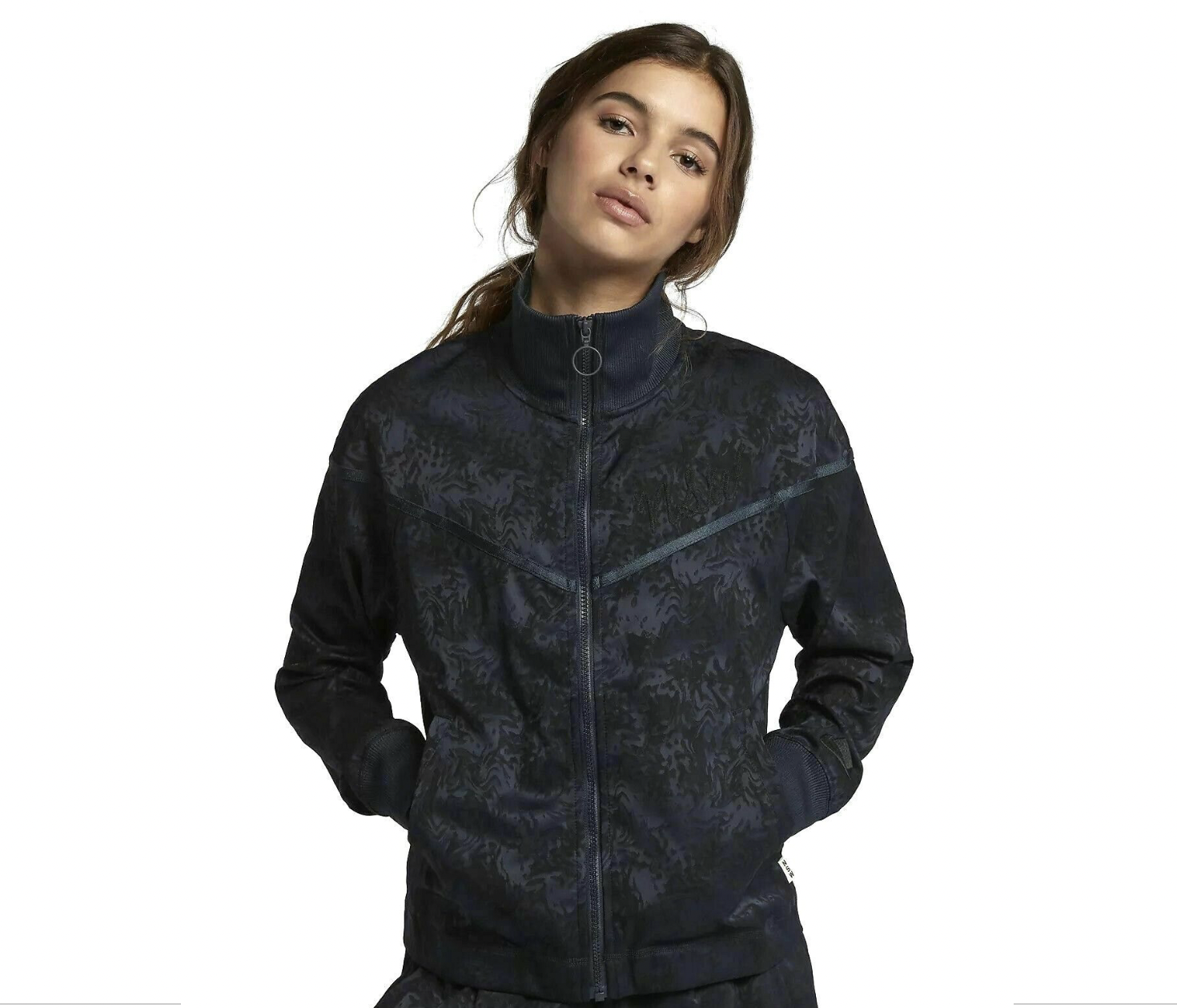 Олимпийка женская Nike Track Jacket Jacquard синяя XS