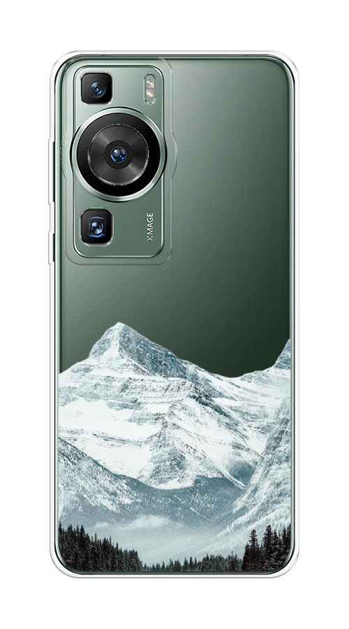 

Чехол на Huawei P60/P60 Pro "Горы арт 1", Белый;зеленый, 6121150-2