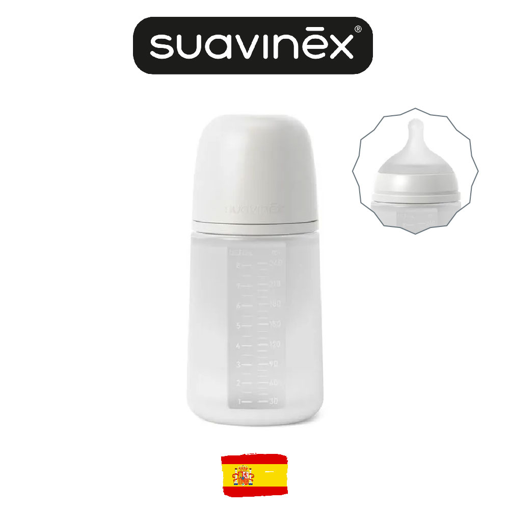 

Детская бутылочка Suavinex Colour Essence 240 мл бордовая 3 мес 1 шт 308073, Белый, Colour Essence 240 мл от 3-х месяцев