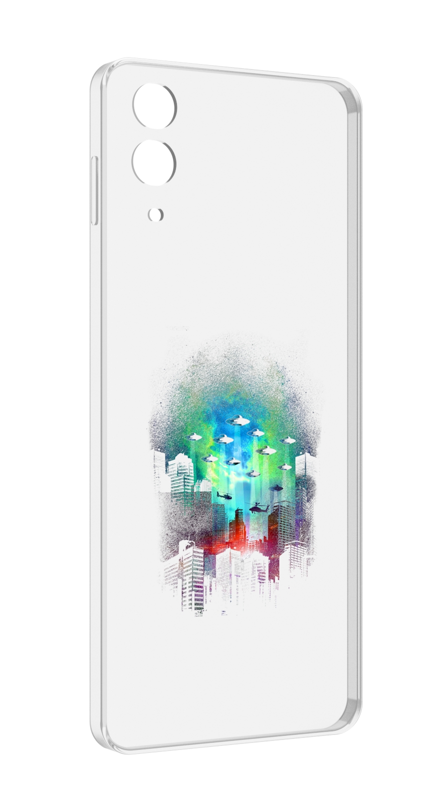 Чехол MyPads город в свечении для Samsung Galaxy Z Flip 4 (SM-F721)