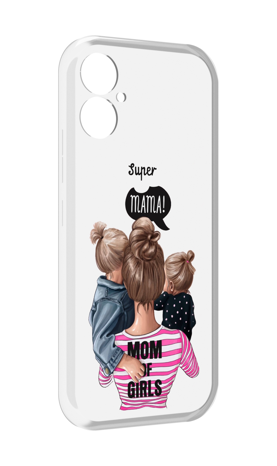 

Чехол MyPads Мама-девочек женский для Tecno Spark 9 Pro \ Spark 9T, Прозрачный, Tocco