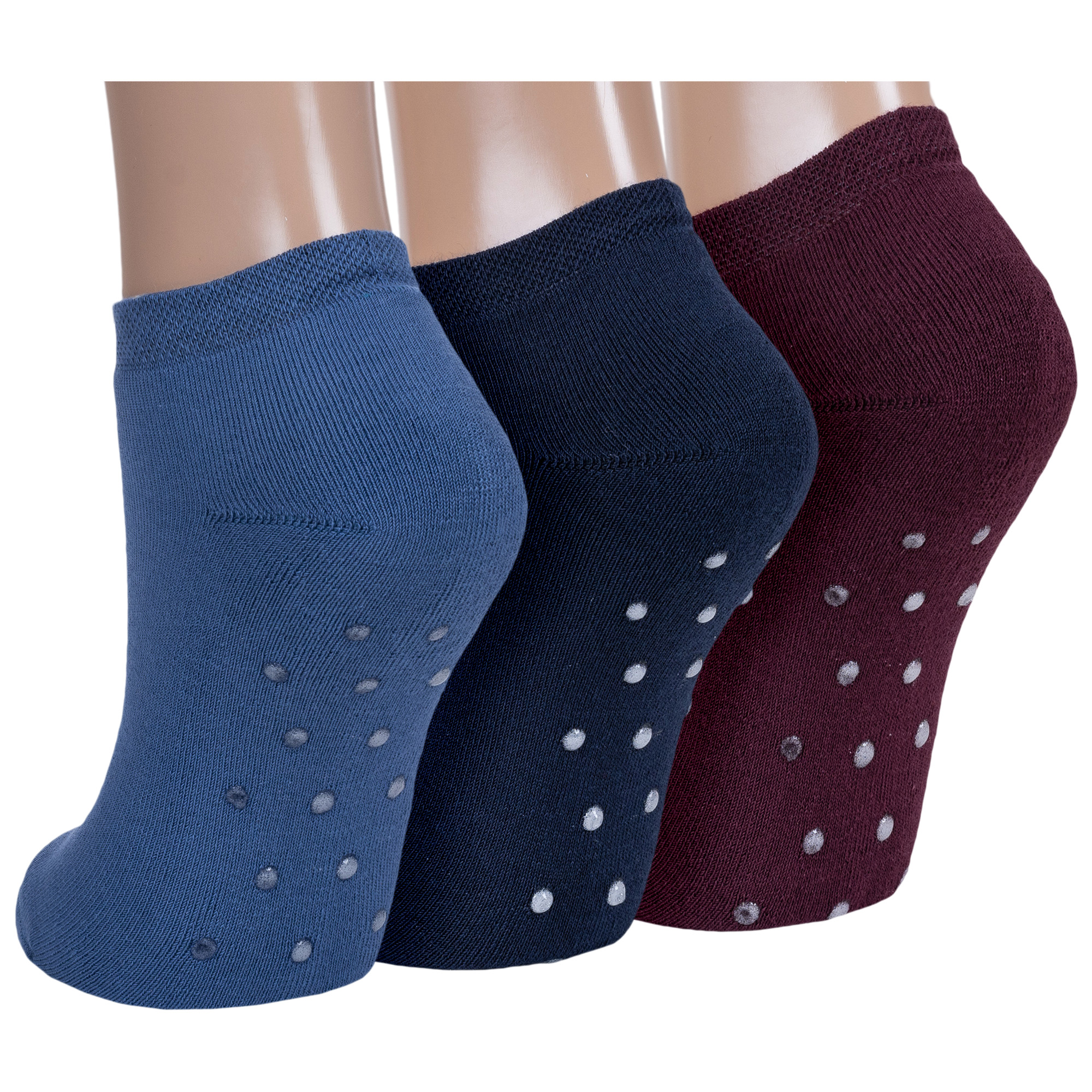 Комплект носков женских Rusocks 3-Ж-2334 синих; бордовых 23-25