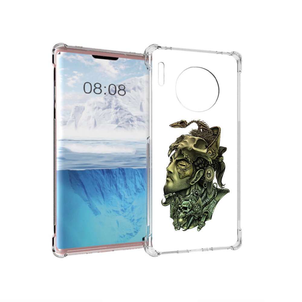 

Чехол MyPads Tocco для Huawei Mate 30 Pro бронзовый воин, Прозрачный, Tocco