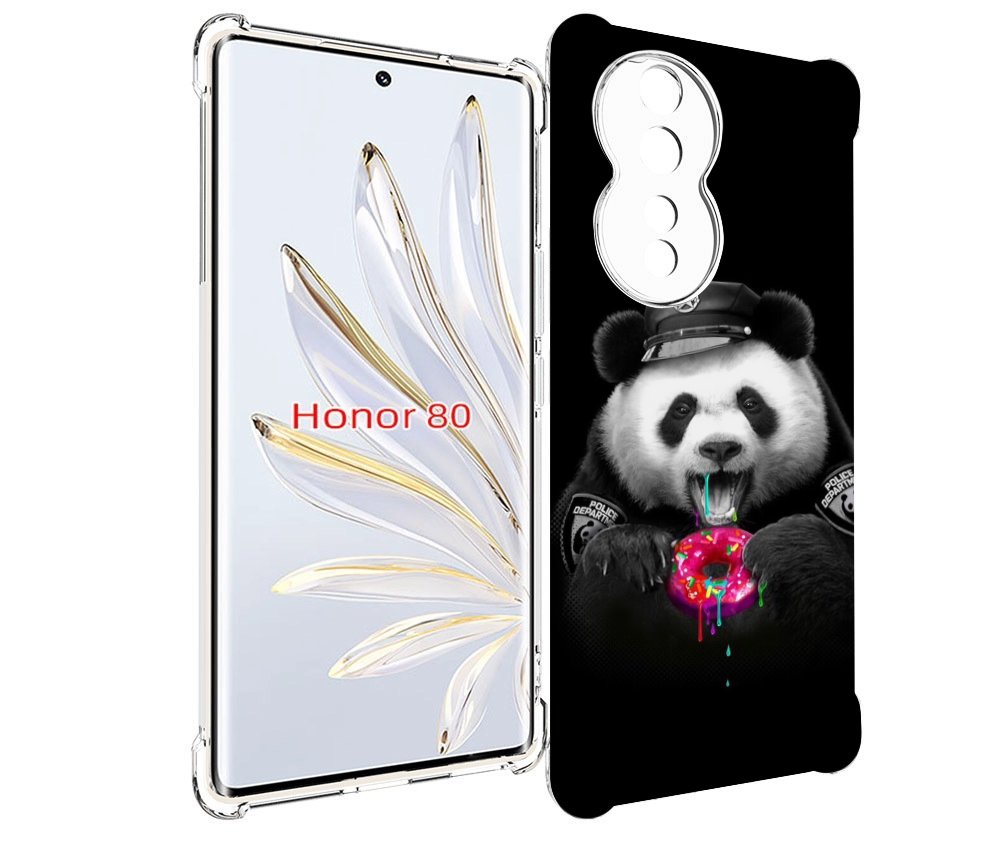 

Чехол MyPads Панда-с-пончиком для Honor 80, Прозрачный, Tocco