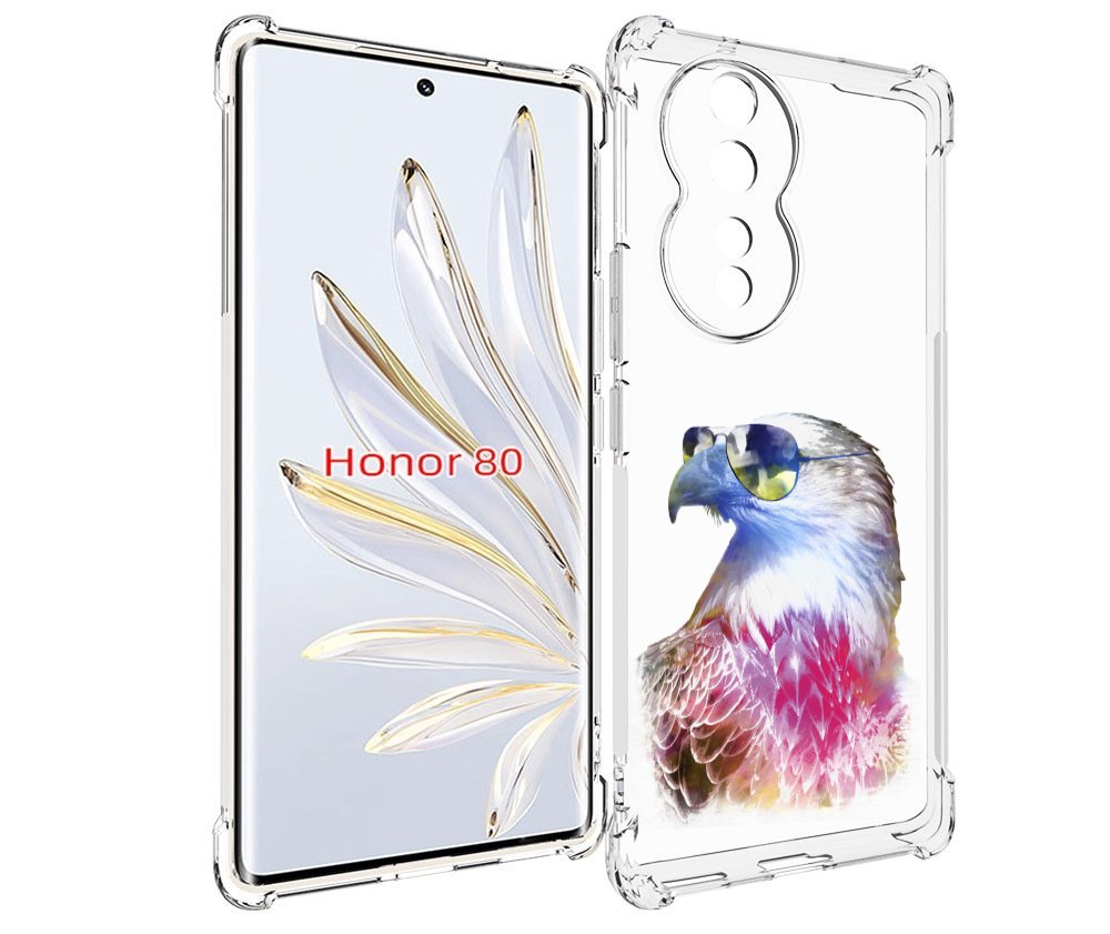 

Чехол MyPads Орел в очках для Honor 80, Прозрачный, Tocco