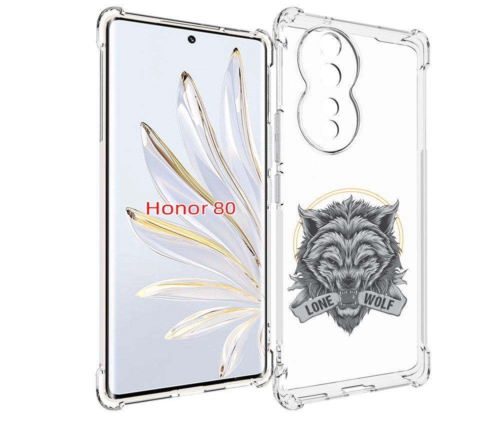

Чехол MyPads Одинокий-волк мужской для Honor 80, Прозрачный, Tocco