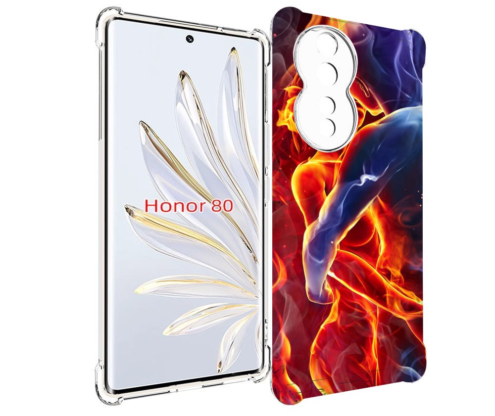 

Чехол MyPads Огонь-вода для Honor 80, Прозрачный, Tocco