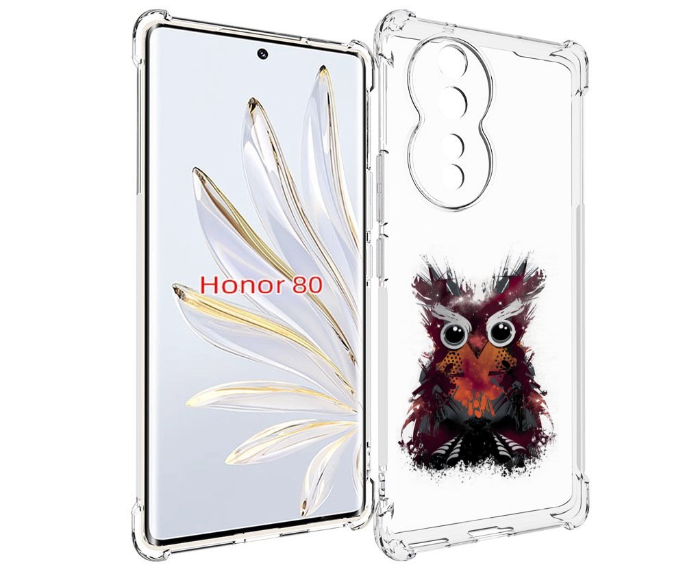 

Чехол MyPads Необычная сова для Honor 80, Прозрачный, Tocco