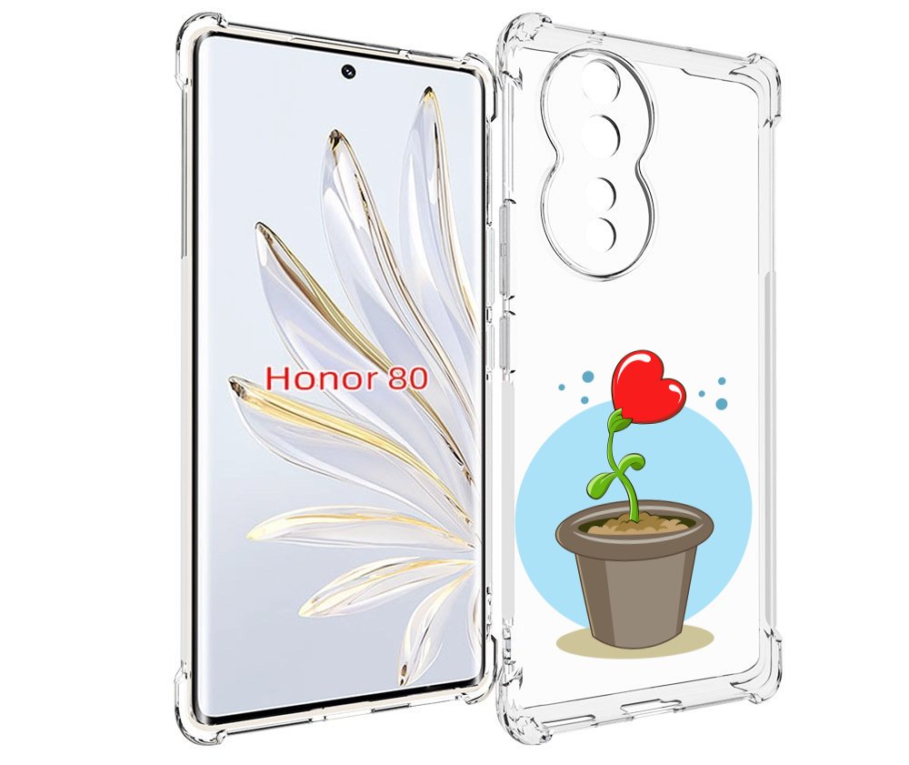 

Чехол MyPads Растение любви 14 февраля для Honor 80, Прозрачный, Tocco