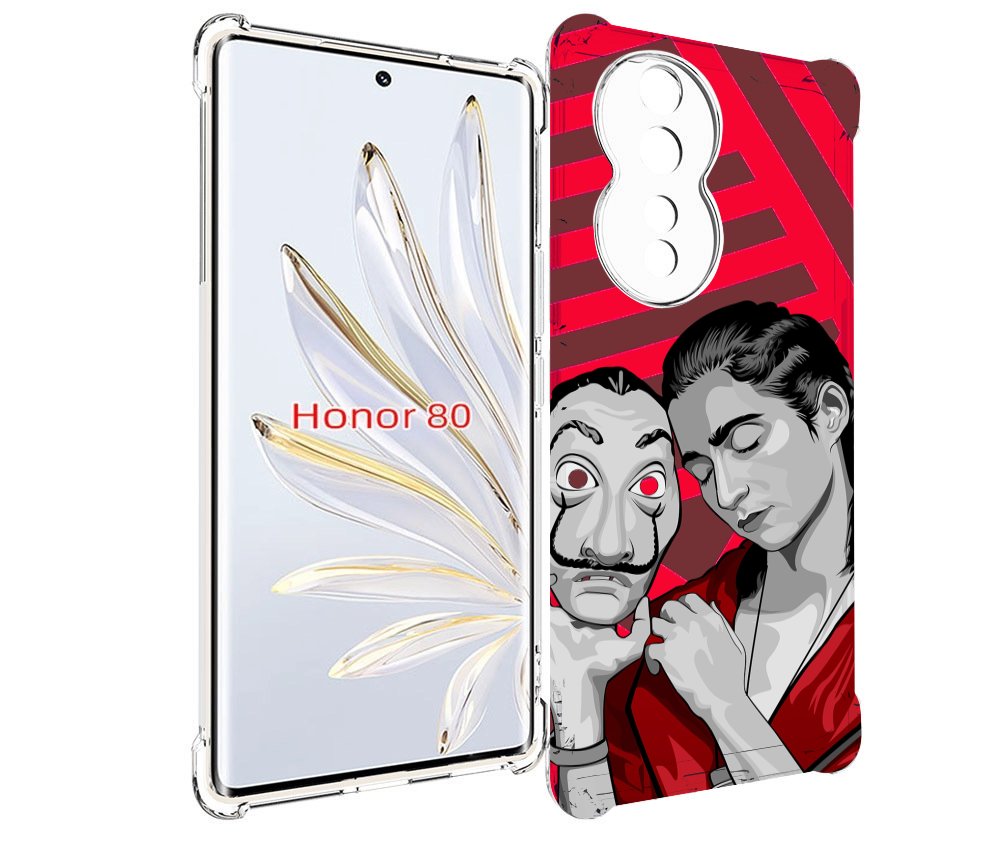 

Чехол MyPads Найроби-бумажного-дома для Honor 80, Прозрачный, Tocco