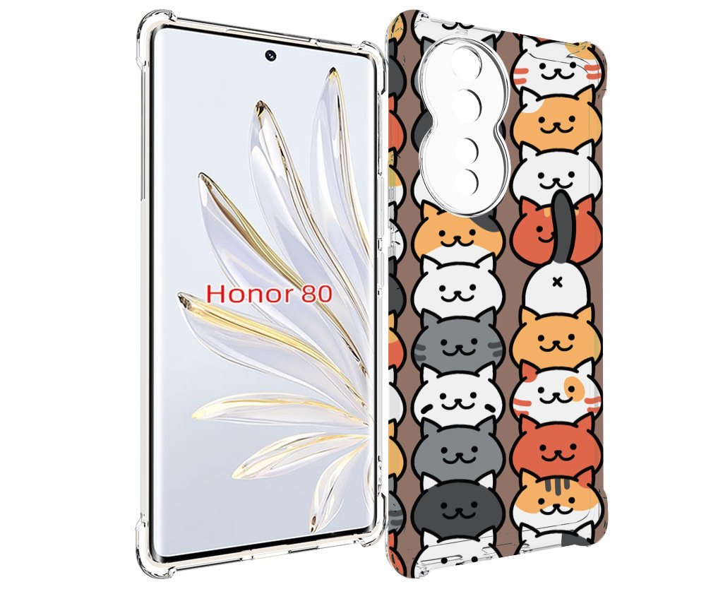 

Чехол MyPads Найди-кота для Honor 80, Прозрачный, Tocco