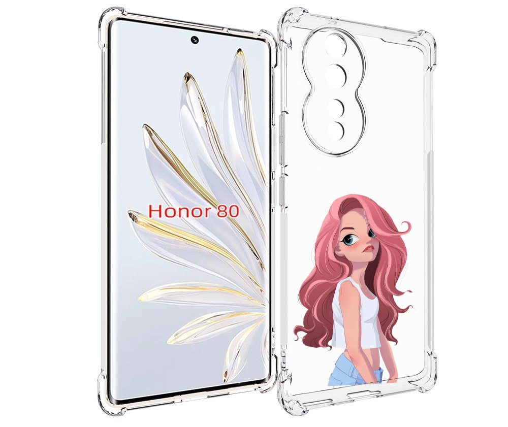 

Чехол MyPads Мультяшный-арт-девушки женский для Honor 80, Прозрачный, Tocco