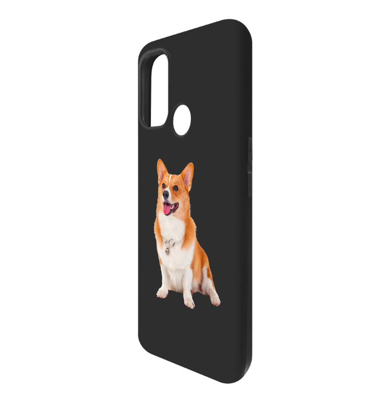 

Чехол-накладка Krutoff Soft Case Корги для INFINIX Hot 10 Play черный