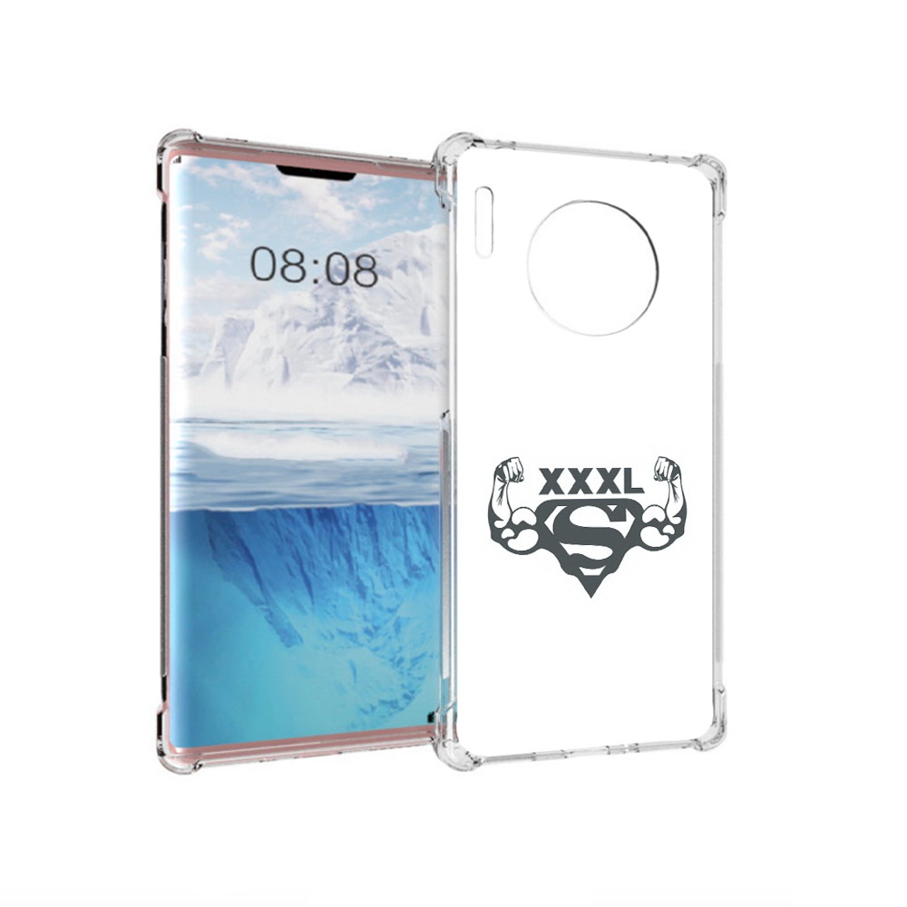 

Чехол MyPads Tocco для Huawei Mate 30 Pro бодибилдинг супермен, Прозрачный, Tocco