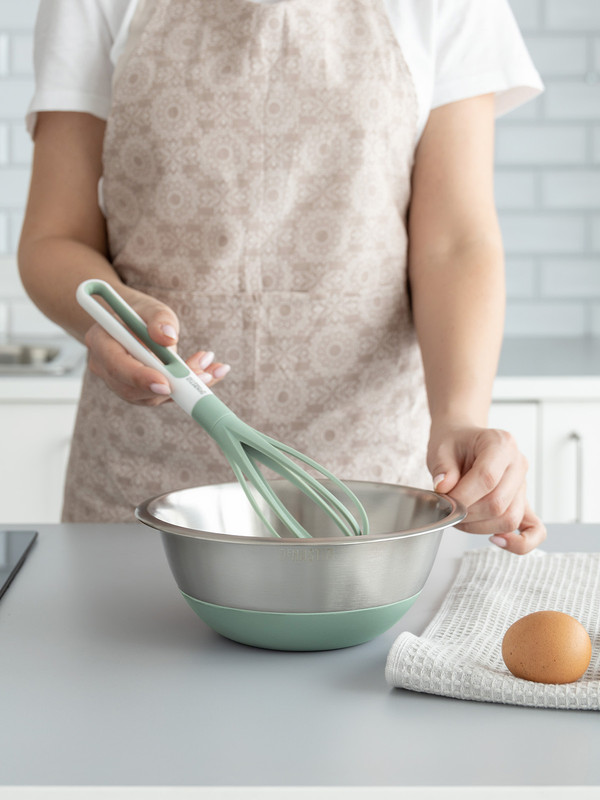 

Миска для смешивания продуктов DeNASTIA D22см 1,9л, силиконовое дно