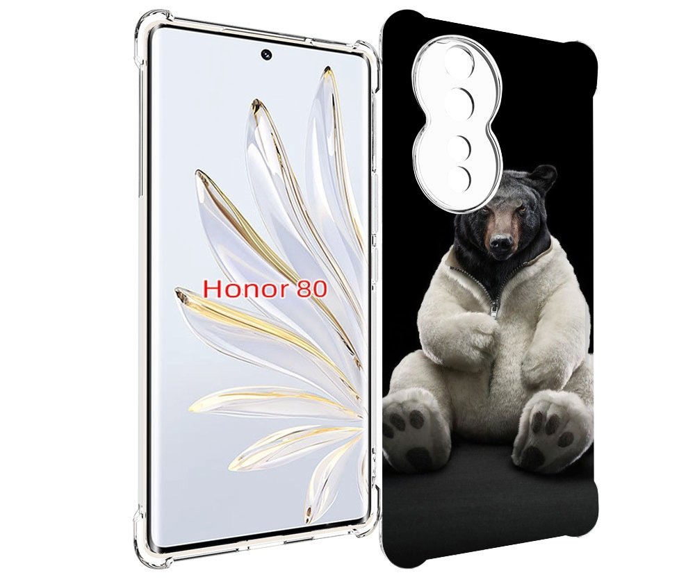 

Чехол MyPads Медведь-бурый-белый для Honor 80, Прозрачный, Tocco
