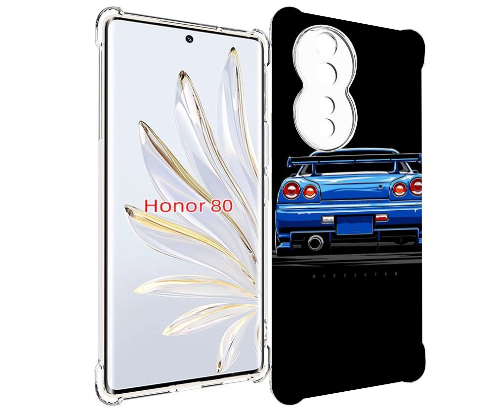 

Чехол MyPads Машина-синяя мужской для Honor 80, Прозрачный, Tocco