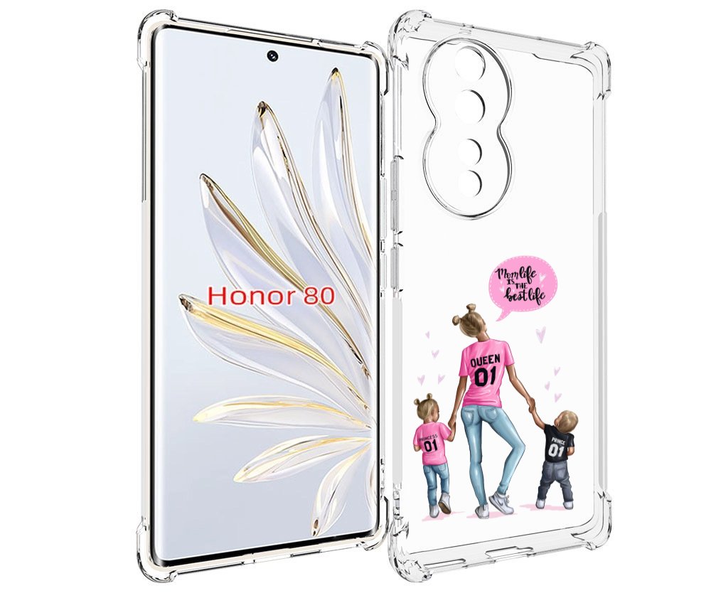 

Чехол MyPads Мама-королева женский для Honor 80, Прозрачный, Tocco