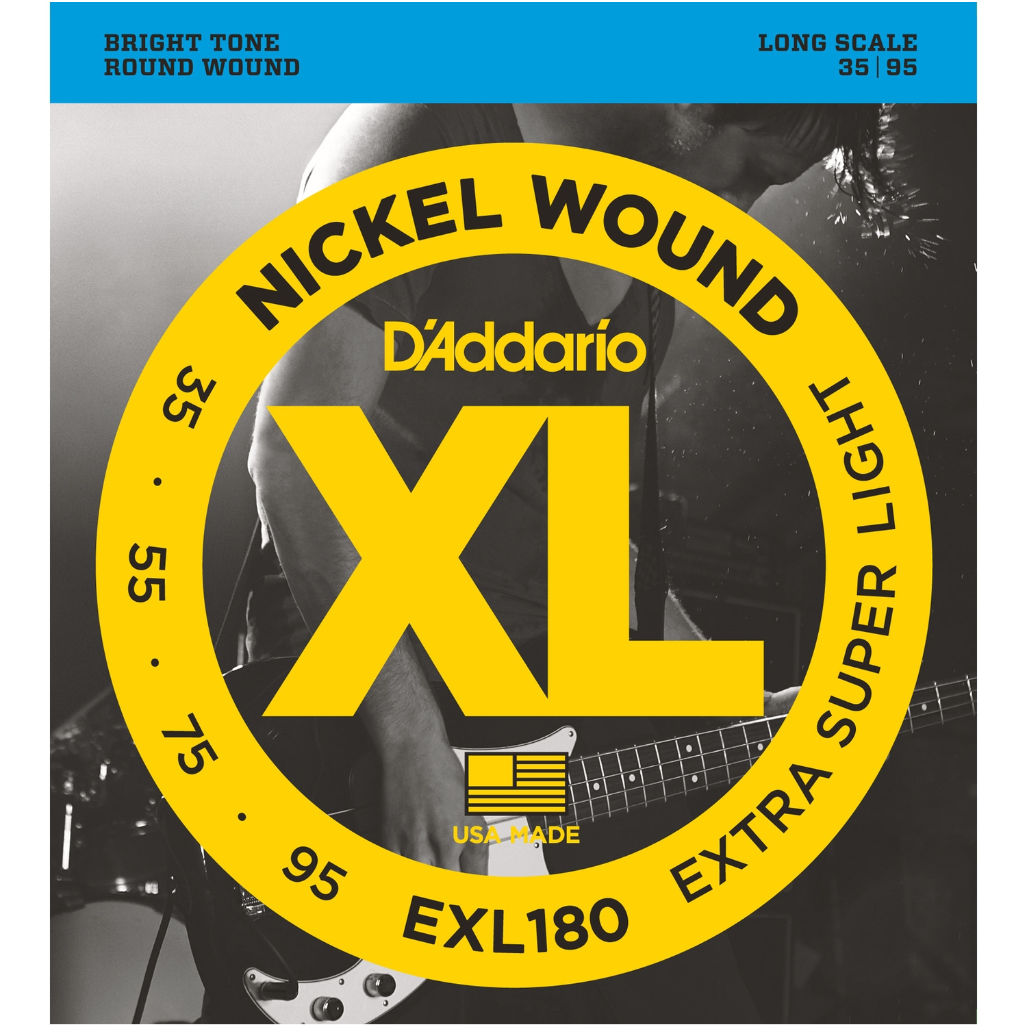 фото Струны для бас-гитары daddario exl180 d'addario