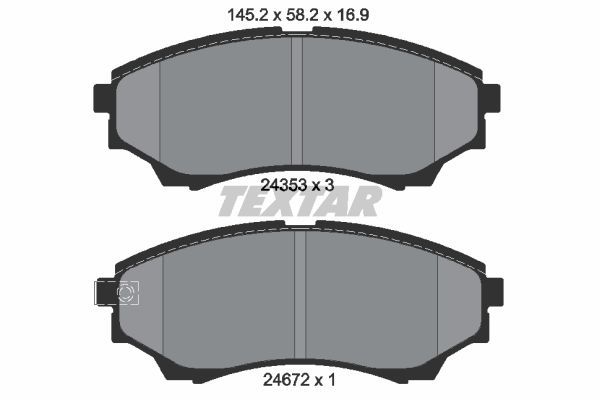 

Колодки дисковые передние ford ranger 2.5td, mazda serie b 2.5d/td 99> 2435301