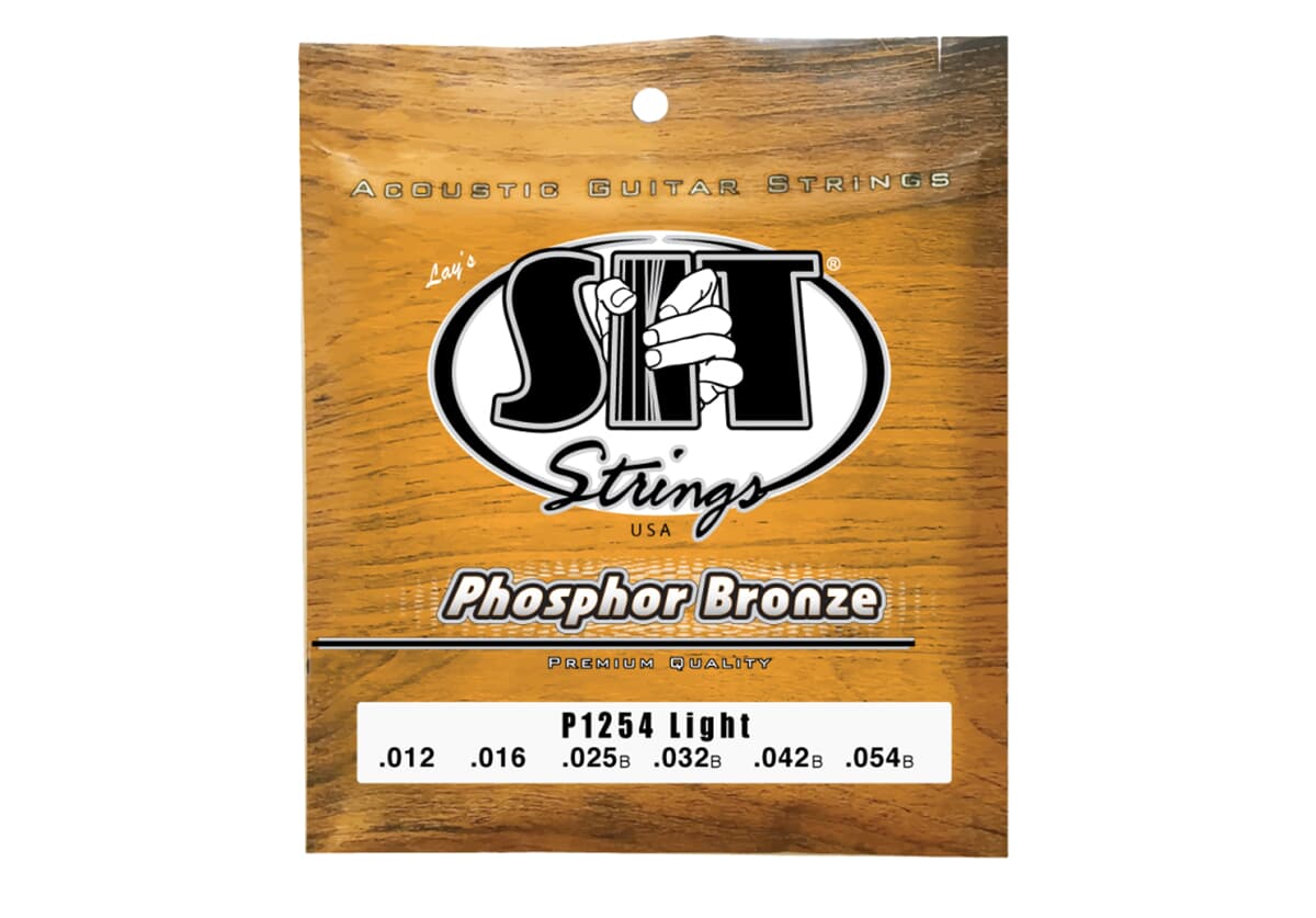 фото Струны для акустической гитары sit strings p1254 phosphor bronze light 12-54