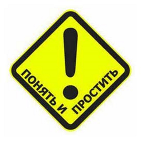 

Наклейка на автомобиль Golden Snail Понять и простить 15 х 18 см