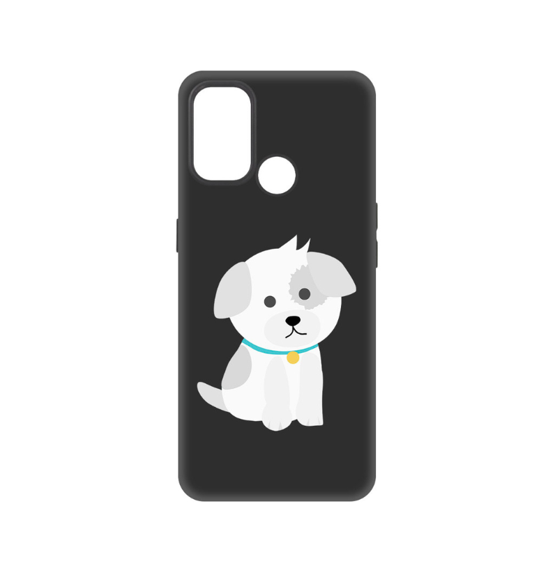 

Чехол-накладка Krutoff Soft Case Белый щенок для Realme C35 черный