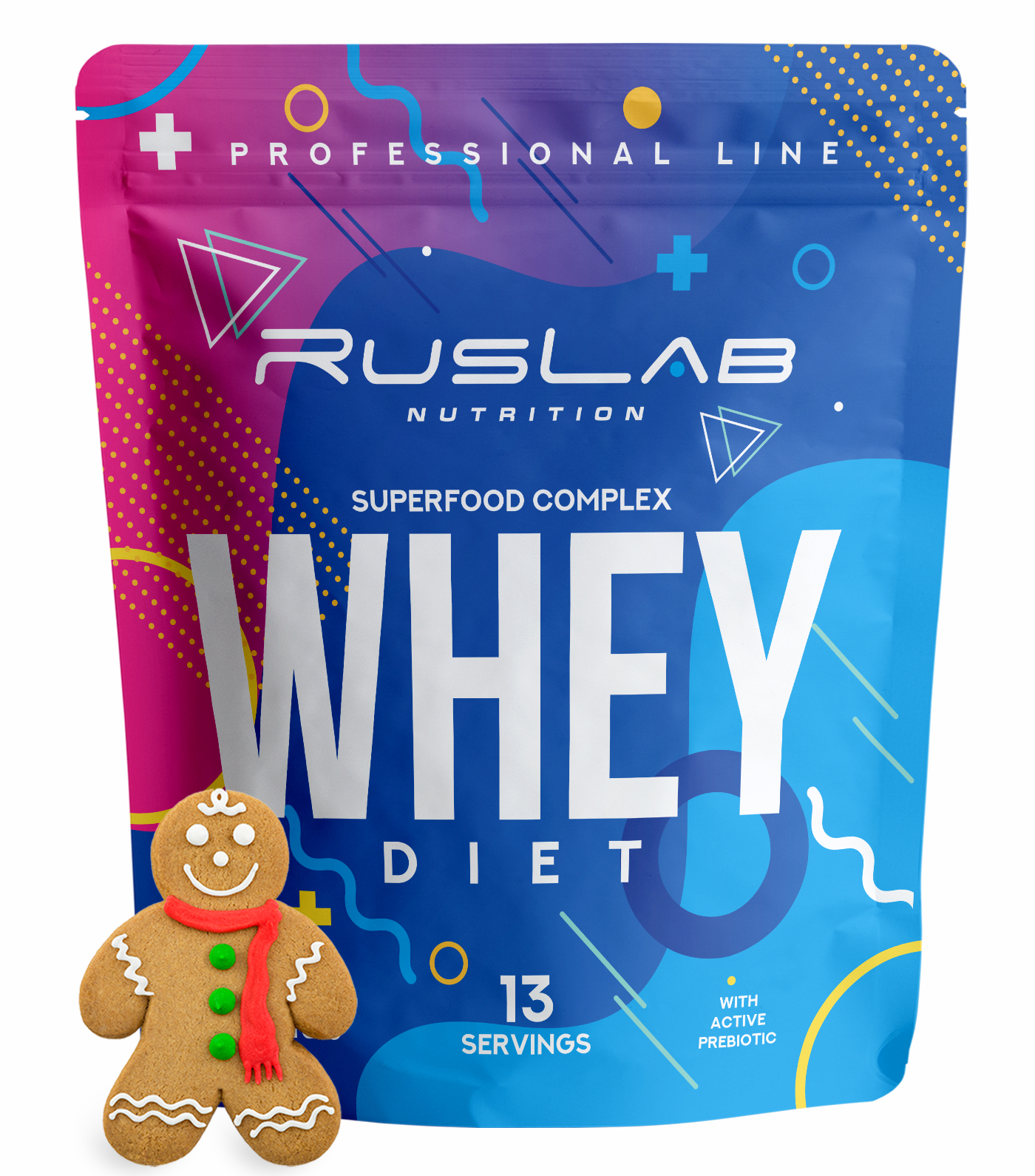 Заменитель пищи RusLabNutrition Whey Diet Superfood Complex вкус имбирный пряник
