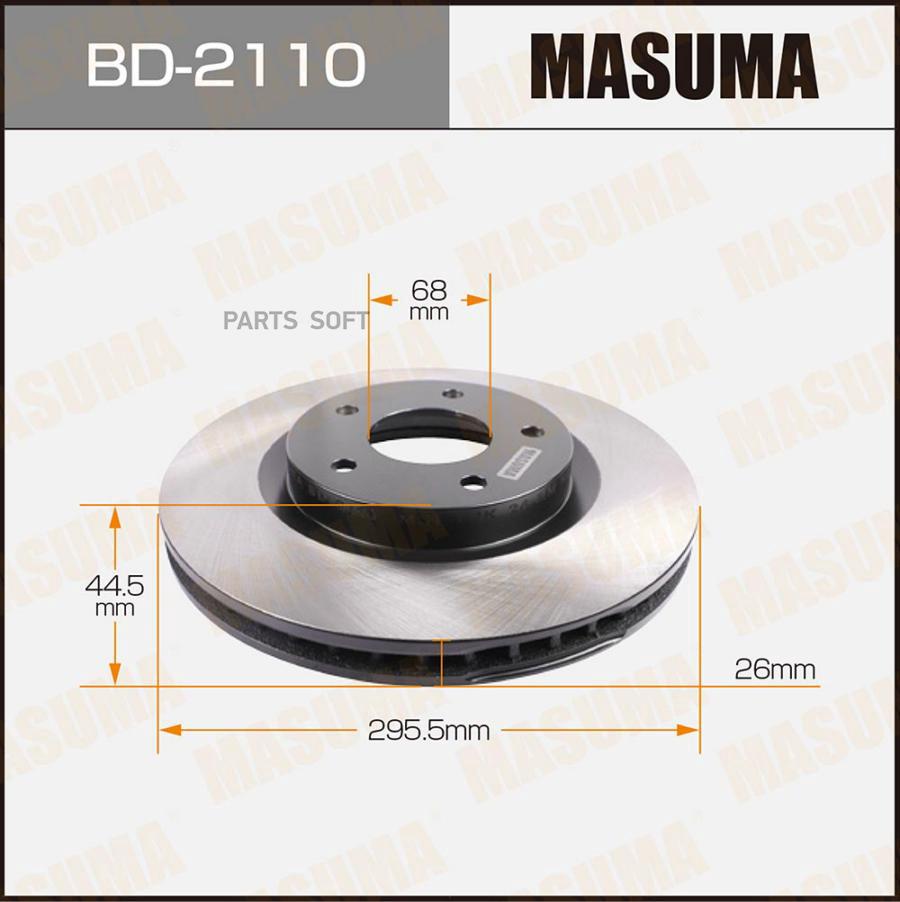 

MASUMA Диск тормозной front DUALIS JAPAN J1010- [уп.2] 1шт