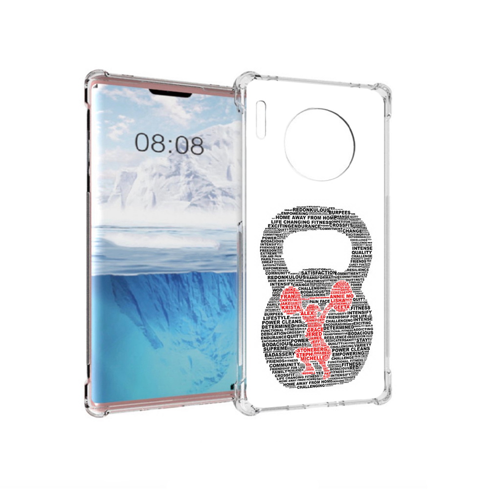 

Чехол MyPads Tocco для Huawei Mate 30 Pro бодибилдинг гиря из слов, Прозрачный, Tocco