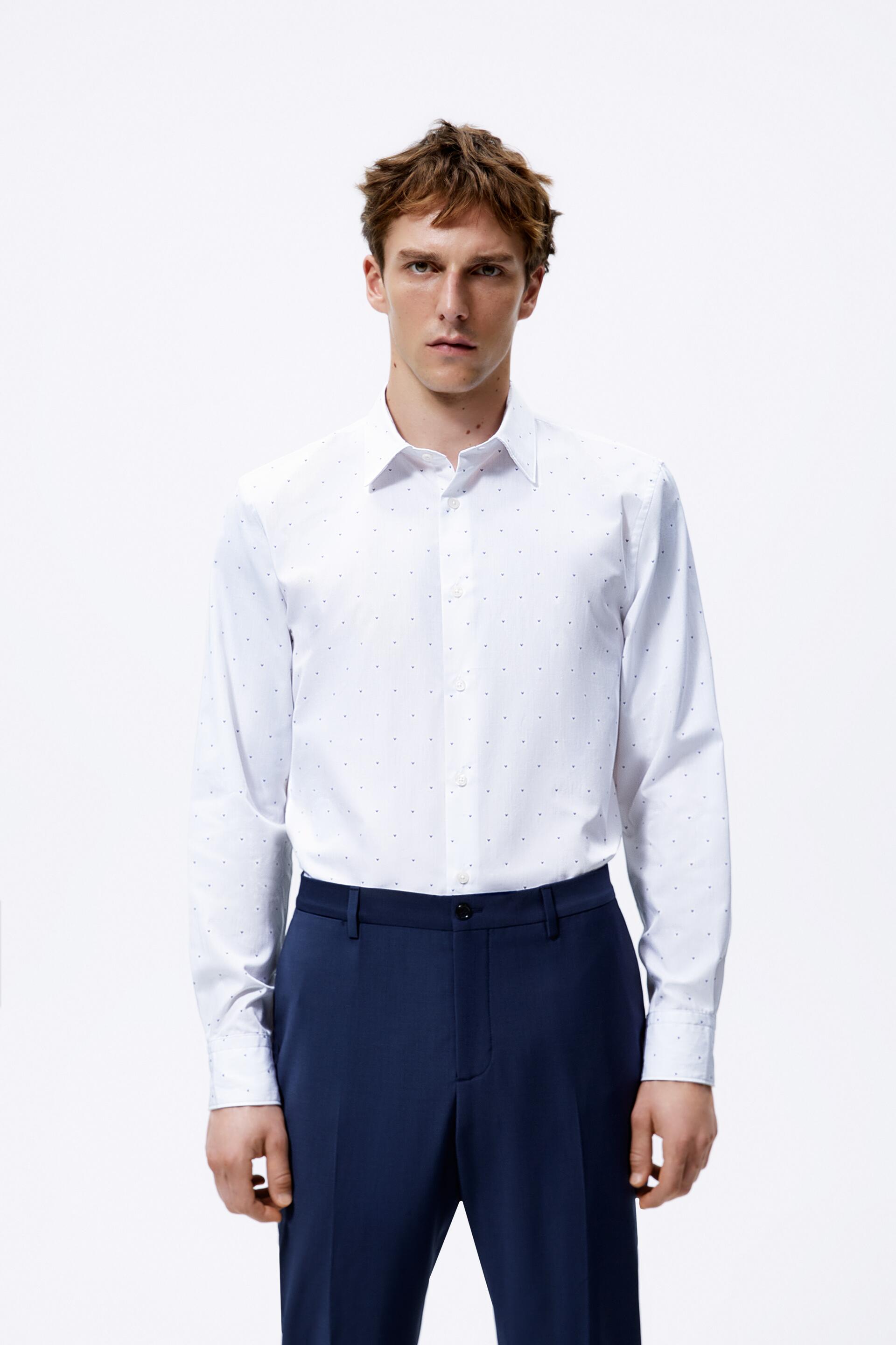 

Рубашка мужская ZARA 05986184 белая M (доставка из-за рубежа), 05986184