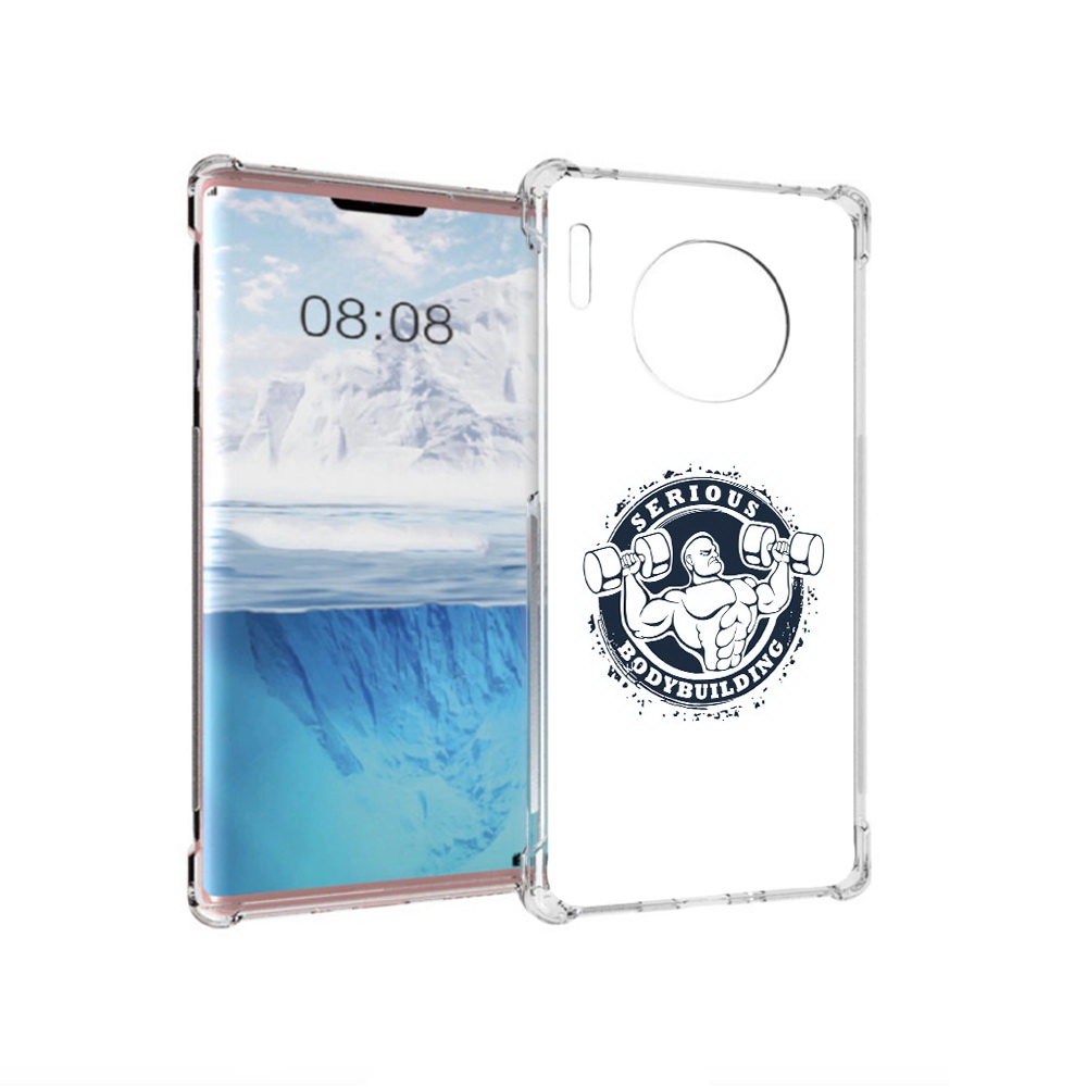 

Чехол MyPads Tocco для Huawei Mate 30 Pro бодибилдинг воля к победе, Прозрачный, Tocco